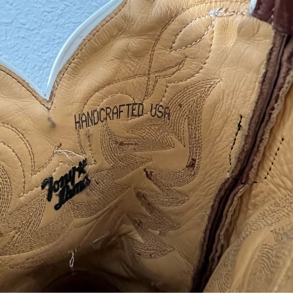Tony Lama O4177 Men's San Saba Collection Stockman Boots Square Toe 10.5 D - Picture 10 of 10